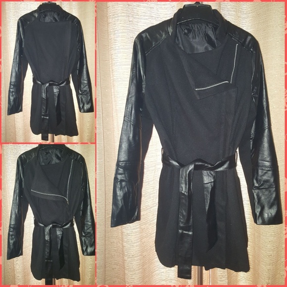 Fleece & Faux Leather Jacket - Picture 6 of 13